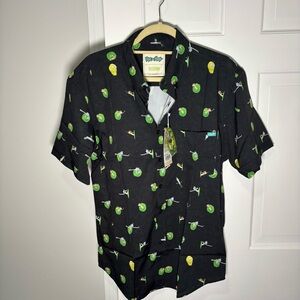 NWT RSVLTS Mens Small Black Rick And Morty The Portal KunuFlex Stretch Casual